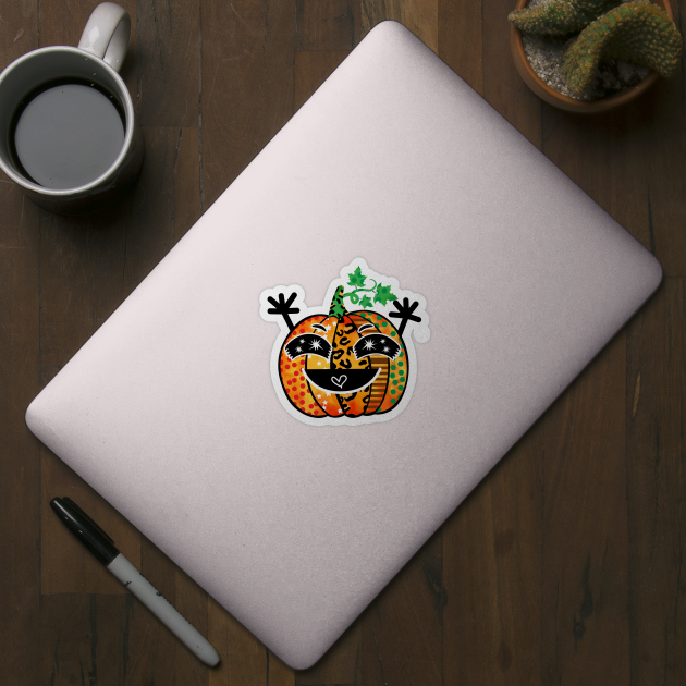 Pumpkin Halloween Funny Doodles by lunamoonart